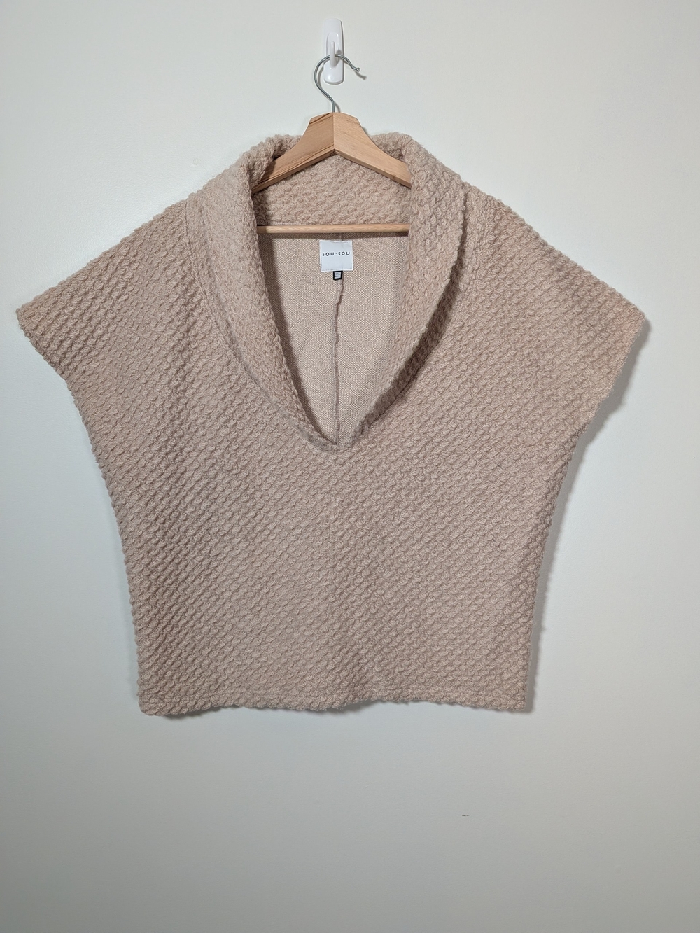 SOU・SOU Kyoto Textured Bouclé Knit Capelet Sleeveless Sweater Women's One Size